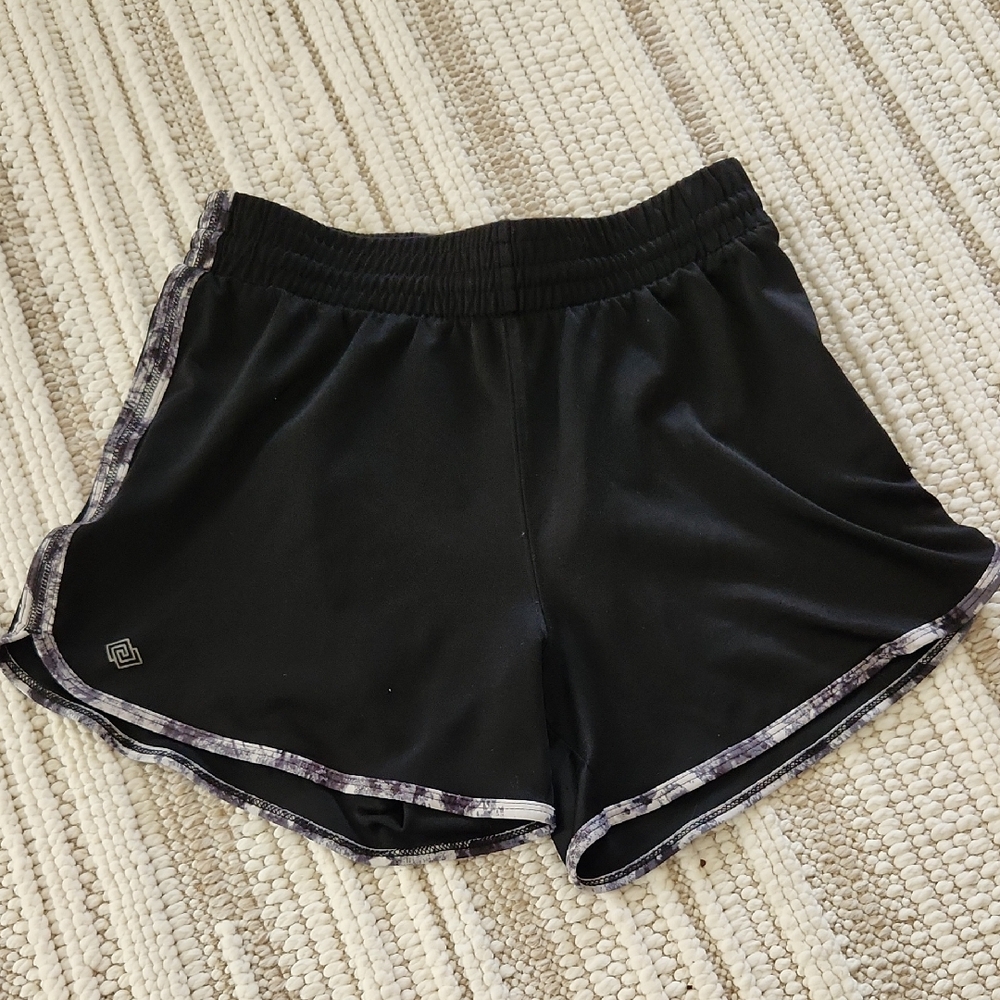 ZELOS Black Athletic Shorts with Moisture-Wicking Fabric